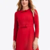 Long-Sleeve Sadie Shift Dress in Ponte