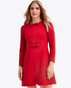 Long-Sleeve Sadie Shift Dress in Ponte