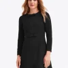 Long-Sleeve Sadie Shift Dress in Ponte