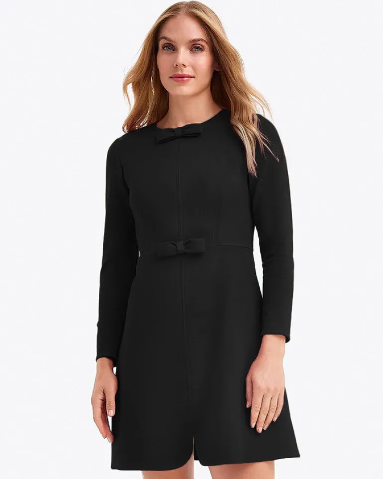 Long-Sleeve Sadie Shift Dress in Ponte