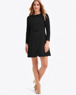 Long-Sleeve Sadie Shift Dress in Ponte