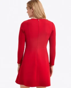 Long-Sleeve Sadie Shift Dress in Ponte