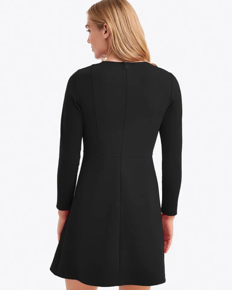 Long-Sleeve Sadie Shift Dress in Ponte