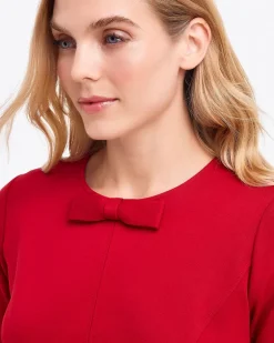 Long-Sleeve Sadie Shift Dress in Ponte