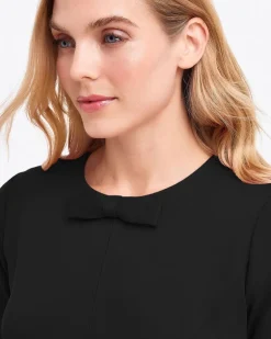 Long-Sleeve Sadie Shift Dress in Ponte