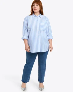 Lynn Long Sleeve Top in Crisp Cotton