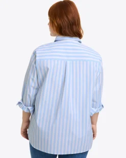 Lynn Long Sleeve Top in Crisp Cotton