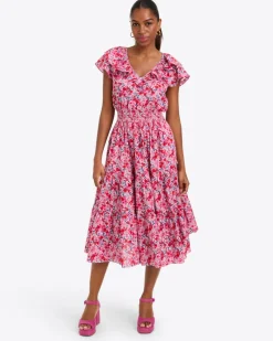 Marie Midi Dress in Cotton