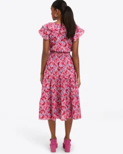 Marie Midi Dress in Cotton