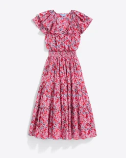 Marie Midi Dress in Cotton