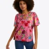 Mary Flutter Sleeve Top in Lurex Stripe