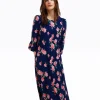 Matilda Crewneck Midi Dress in Magnolia Buds