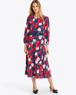 Matilda Midi Dress in Crinkle Plissé