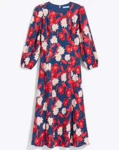 Matilda Midi Dress in Crinkle Plissé