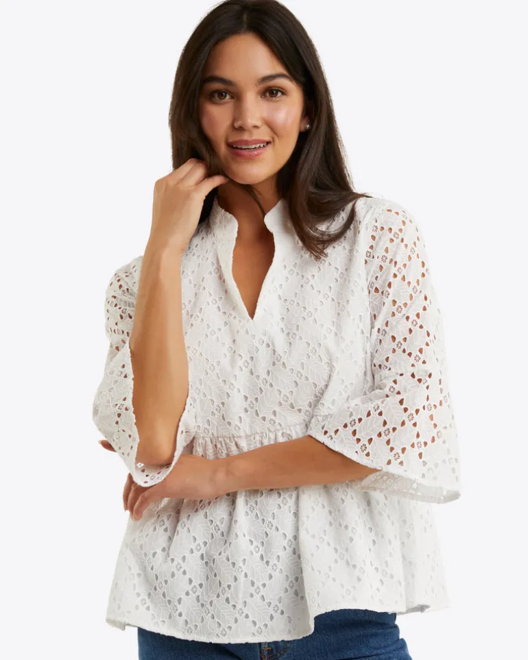 Maya Top in Eyelet