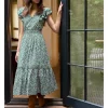 Meg Midi Dress in Gauzy Cotton