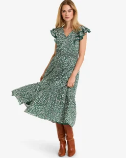Meg Midi Dress in Gauzy Cotton