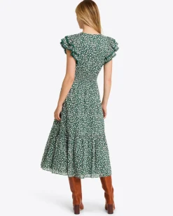 Meg Midi Dress in Gauzy Cotton