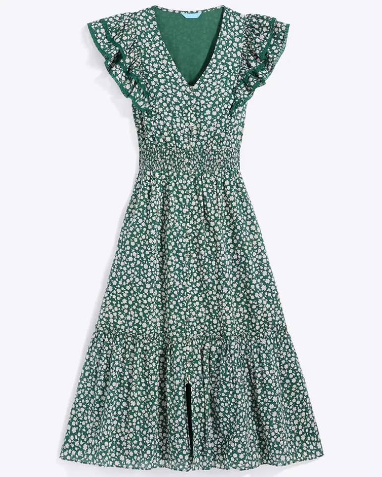 Meg Midi Dress in Gauzy Cotton