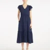 Meg Midi Dress in Navy