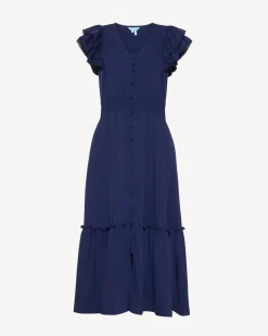 Meg Midi Dress in Navy