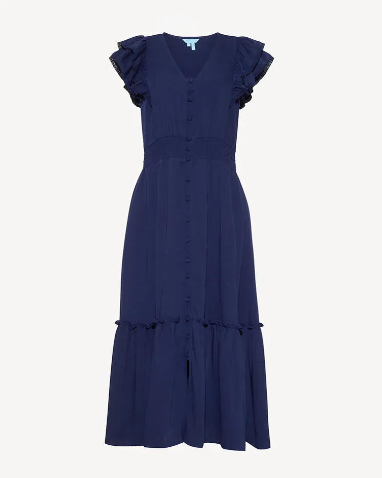 Meg Midi Dress in Navy