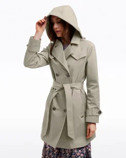 Meghan Trench Coat in Spring Sage