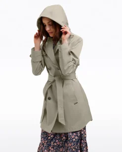 Meghan Trench Coat in Spring Sage