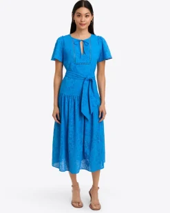 Mia Midi Dress in Eyelet