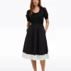 Midi Skirt in Black and White