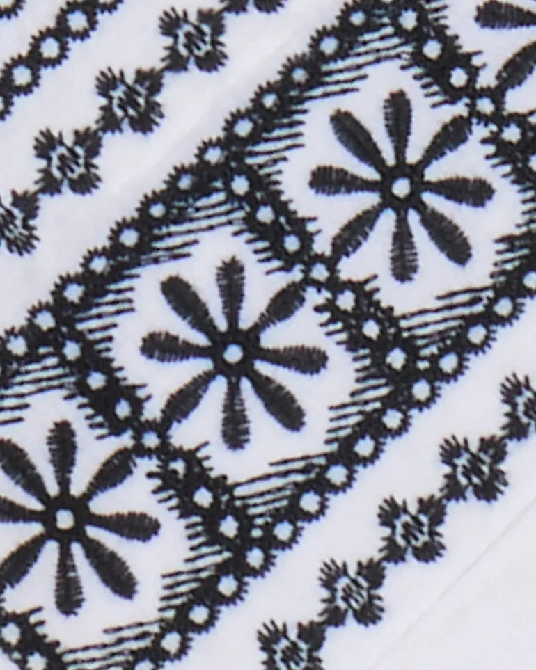 Midi Skirt in Embroidered Cotton
