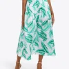 Midi Skirt in Hammered Satin