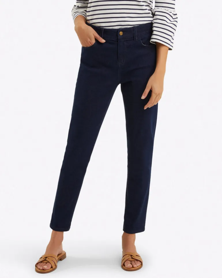 Mid-Rise Slim Jeans in Dark Wash