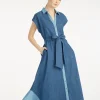 Mila Midi Shirtdress in Chambray