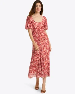 Mindy Midi Dress in Stretch Mesh