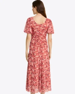 Mindy Midi Dress in Stretch Mesh