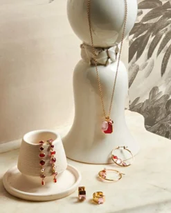 Multi Stone Hoop Earrings