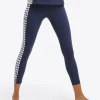 Panel Leggings in Navy Gingham