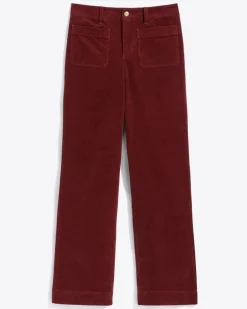 Patch Pocket Corduroy Wide Leg Pant
