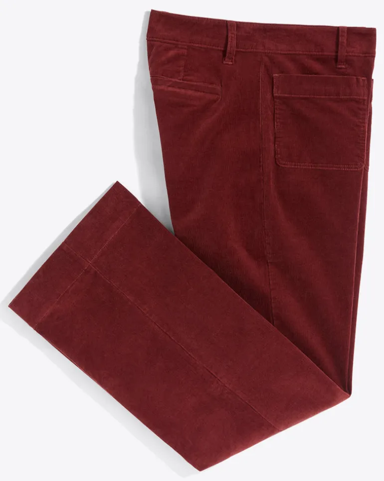 Patch Pocket Corduroy Wide Leg Pant
