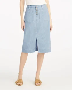 Patch Pocket Denim Skirt