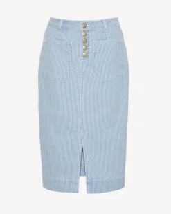 Patch Pocket Denim Skirt