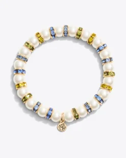 Pearl Gem Stripe Stetch Bracelet