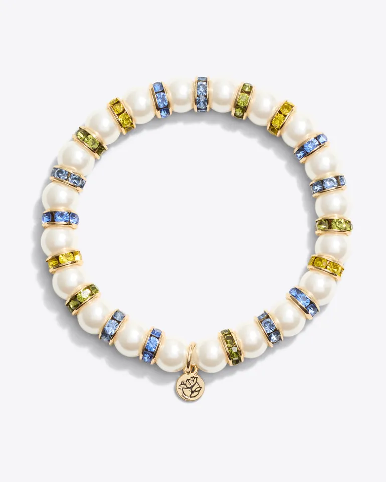 Pearl Gem Stripe Stetch Bracelet