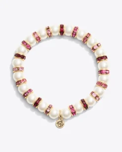 Pearl Gem Stripe Stetch Bracelet