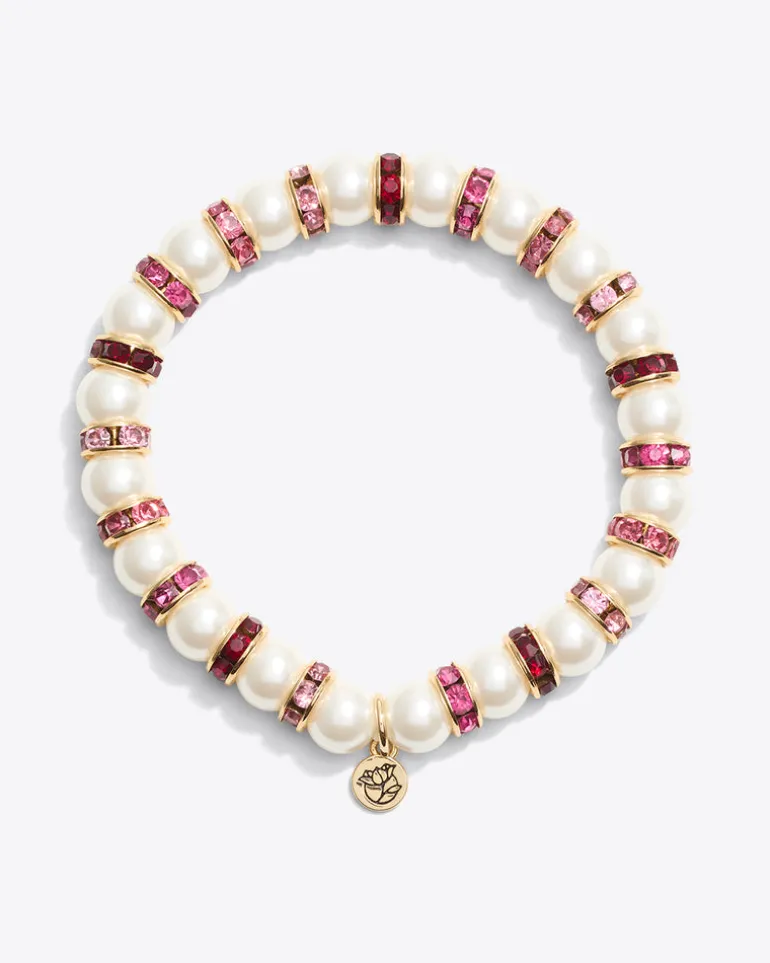 Pearl Gem Stripe Stetch Bracelet