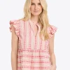 Penelope Top in Dobby Stripe