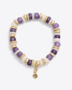 Petal Pearl Mixed Stone Stretch Bracelet