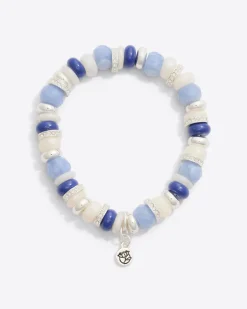Petal Pearl Mixed Stone Stretch Bracelet