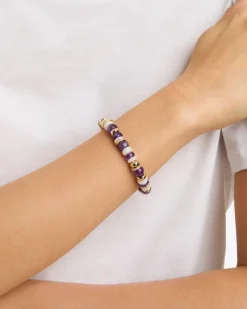 Petal Pearl Mixed Stone Stretch Bracelet